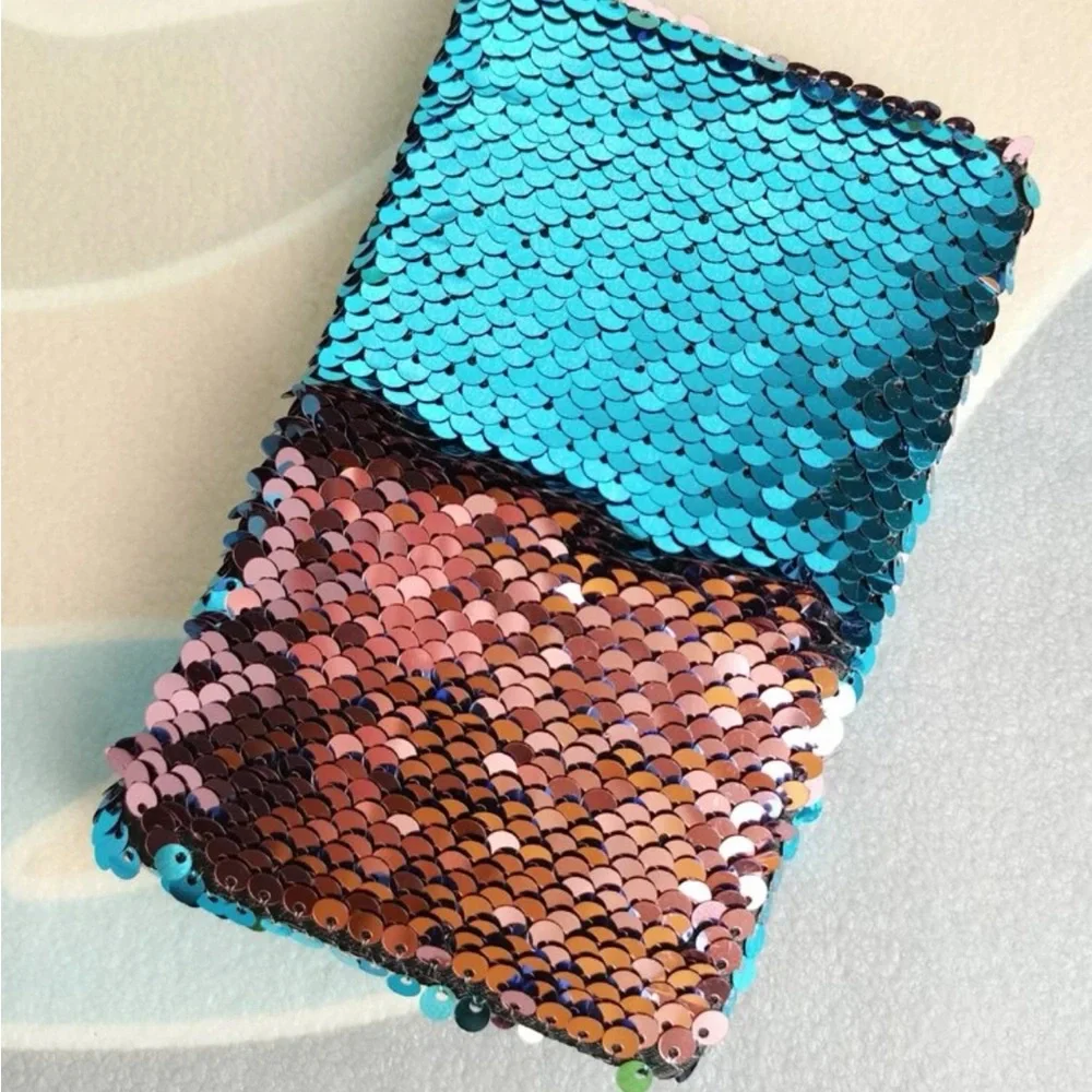 Turquoise Mermaid Reversible Flip Sequin Mini Notebook Journal